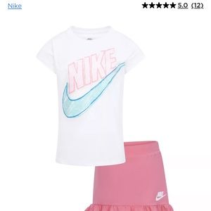Nike White and Pink Girls Outfit
